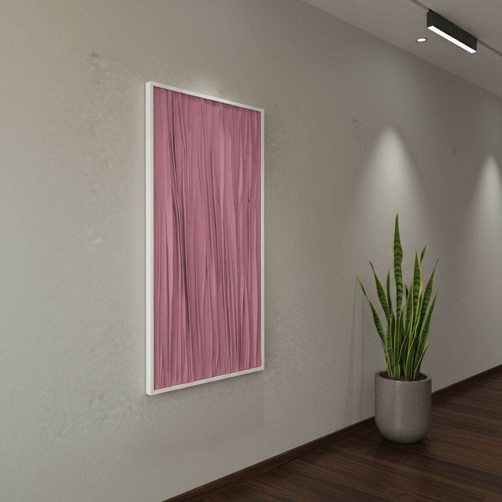 Frameless canvas wall art pink