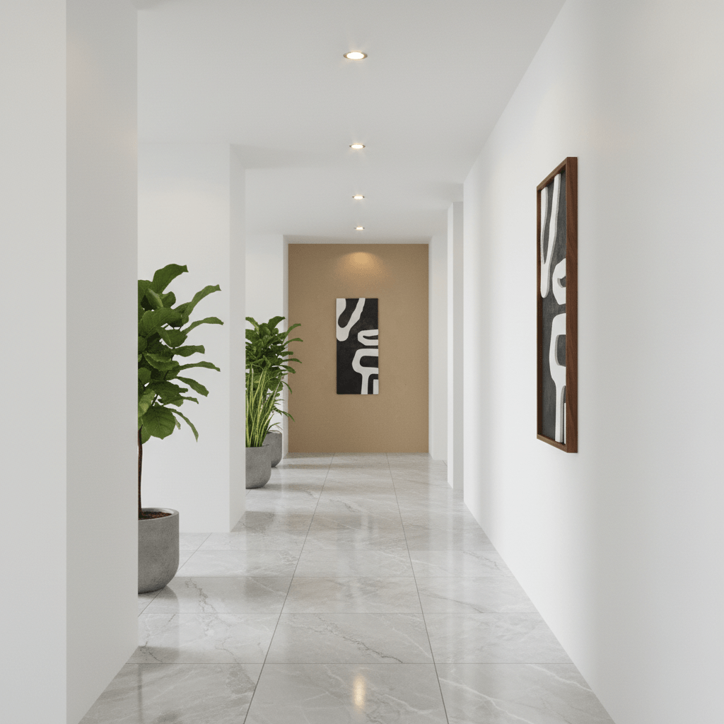 Frameless modern geometric artwork