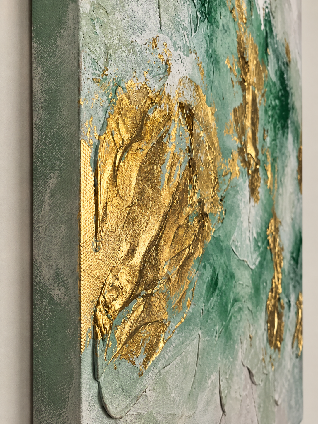 Gilded Earth luxury abstract wall art 100 × 76 cm