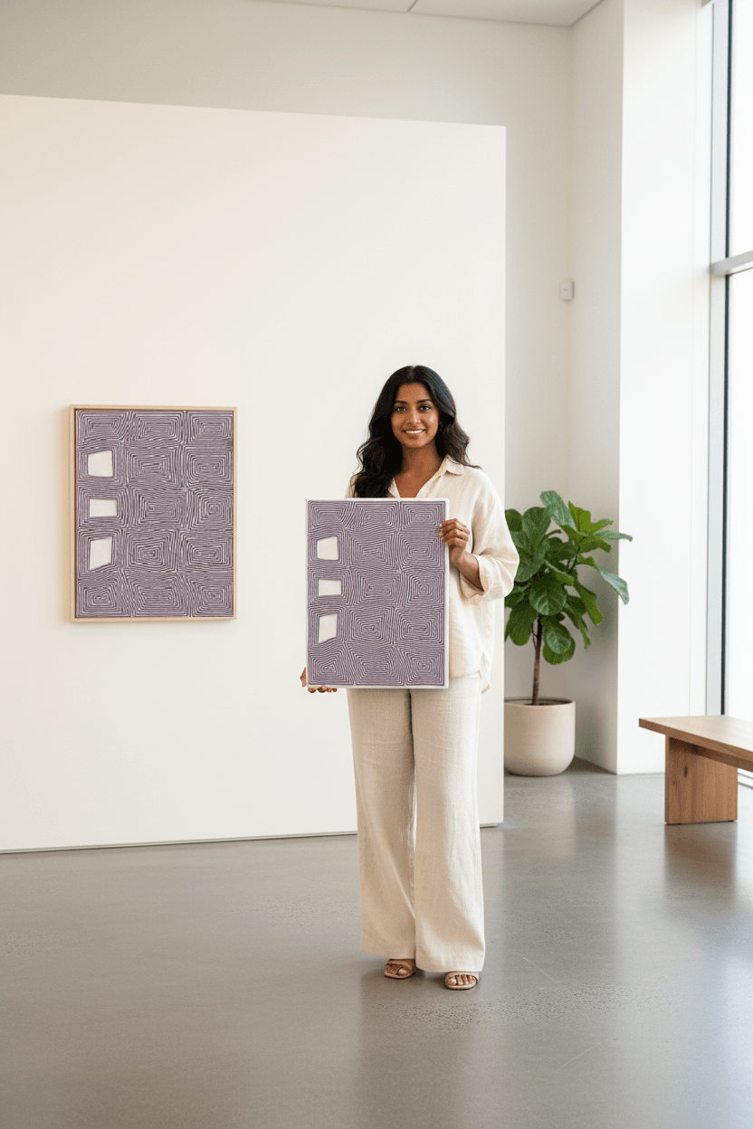 Dungaree Contours premium Wall Art 