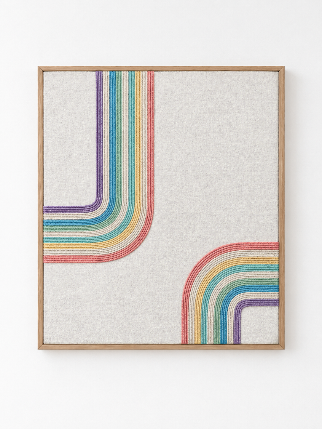 Handcrafted macramé rope wall art 65 × 65 cm