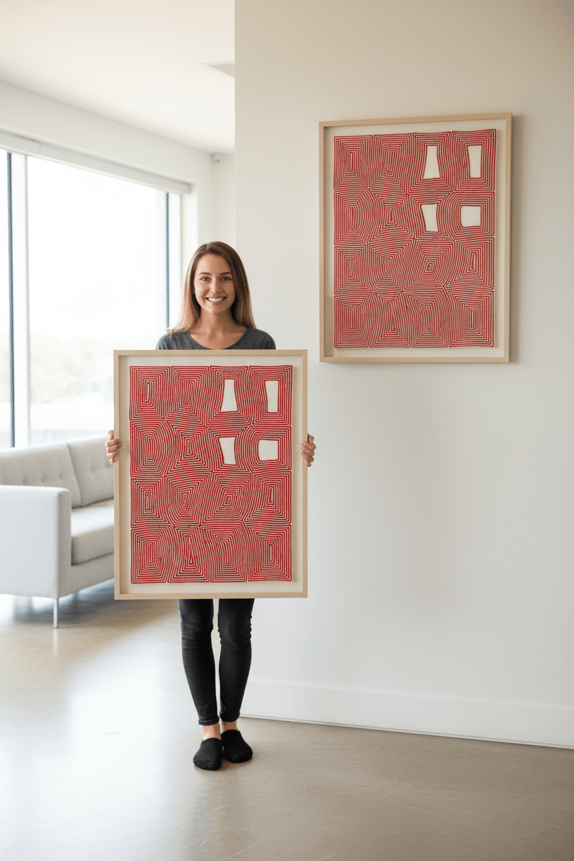 Handcrafted wall décor Abu Dhabi with woven rope patterns resembling ocean tides