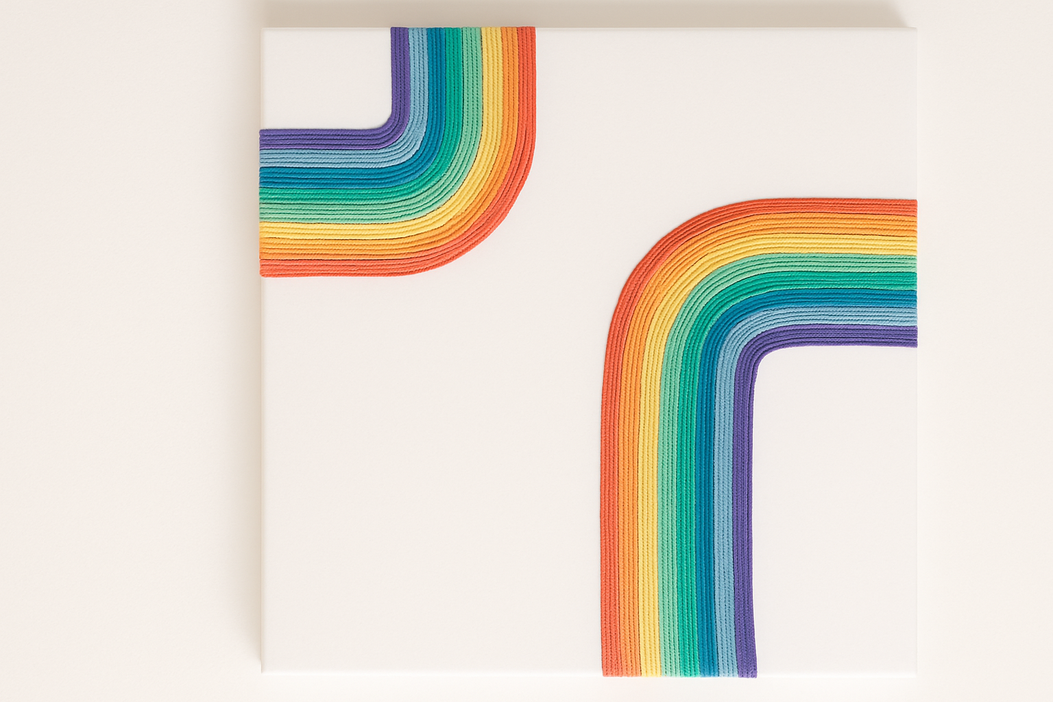 Modern handmade fiber sculpture