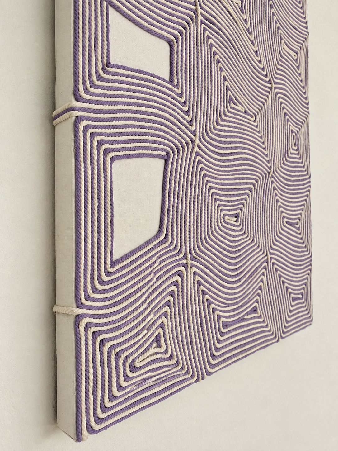 Lavender geometric macramé wall art Dubai