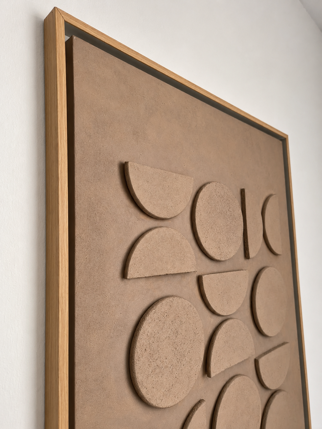 Light brown geometric wall art Dubai