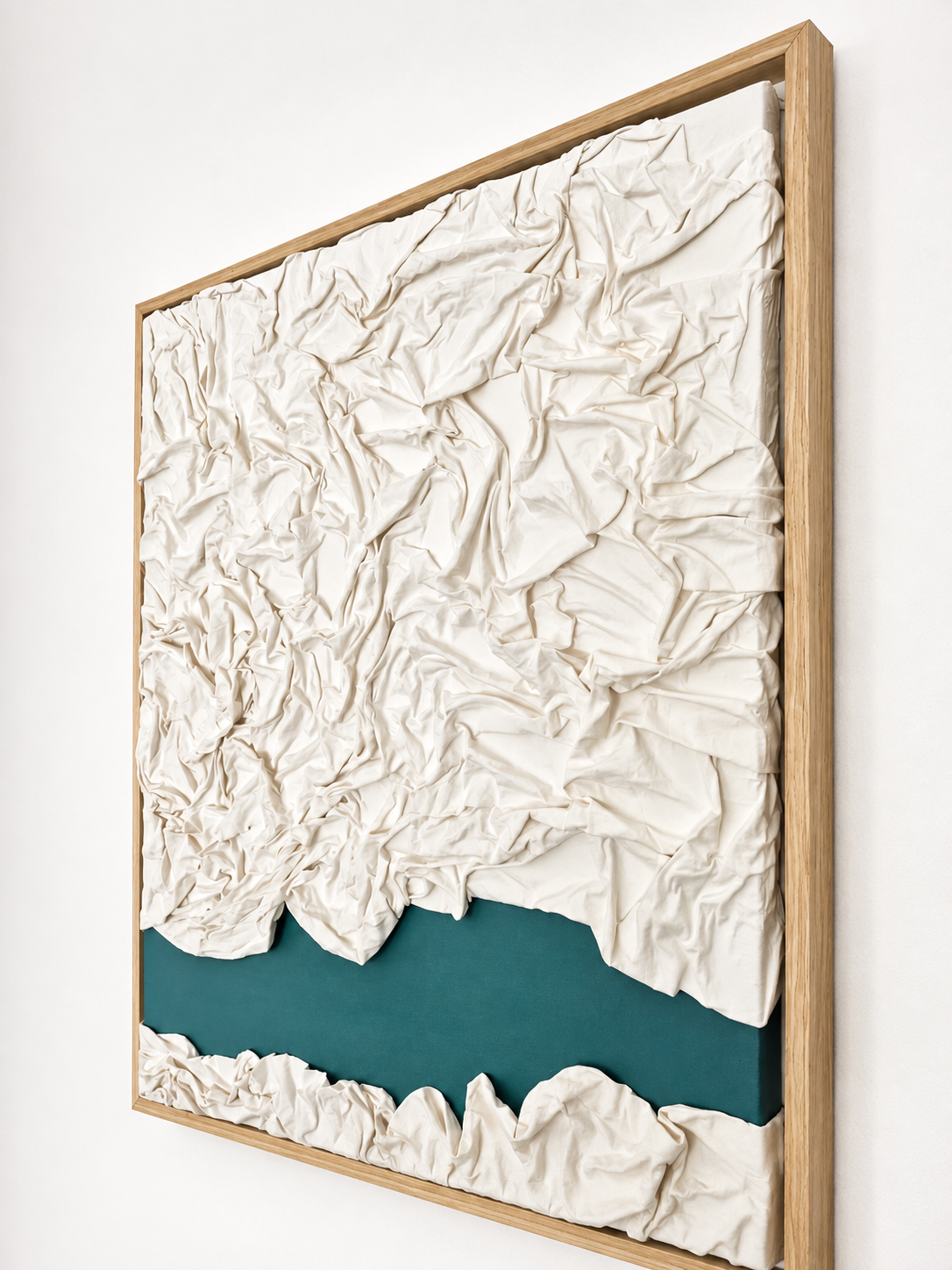Arctic Circle – Modern Textured Wall Art with Beige Frame 100×76cm