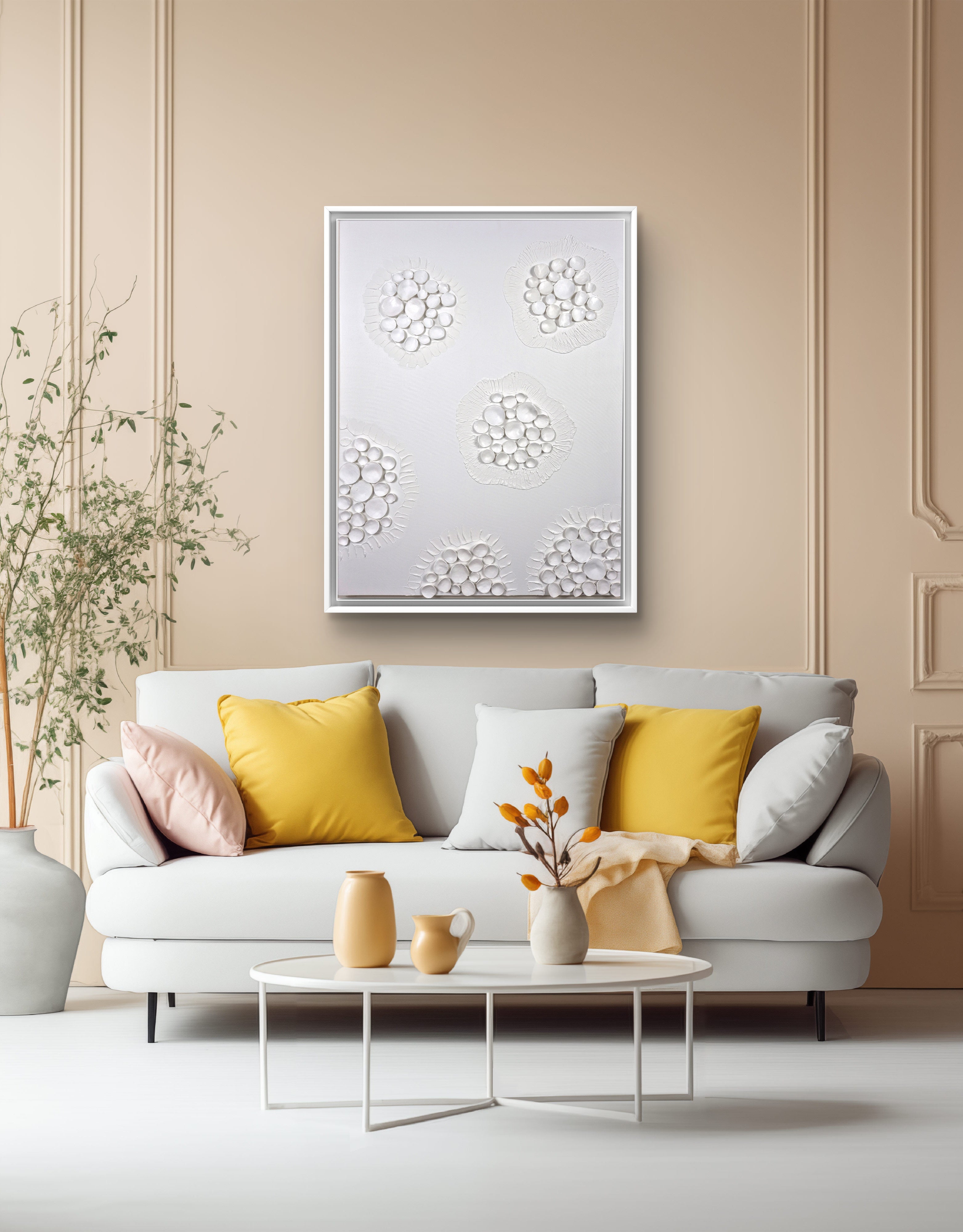 Luxury natural texture wall piece Dubai interiors