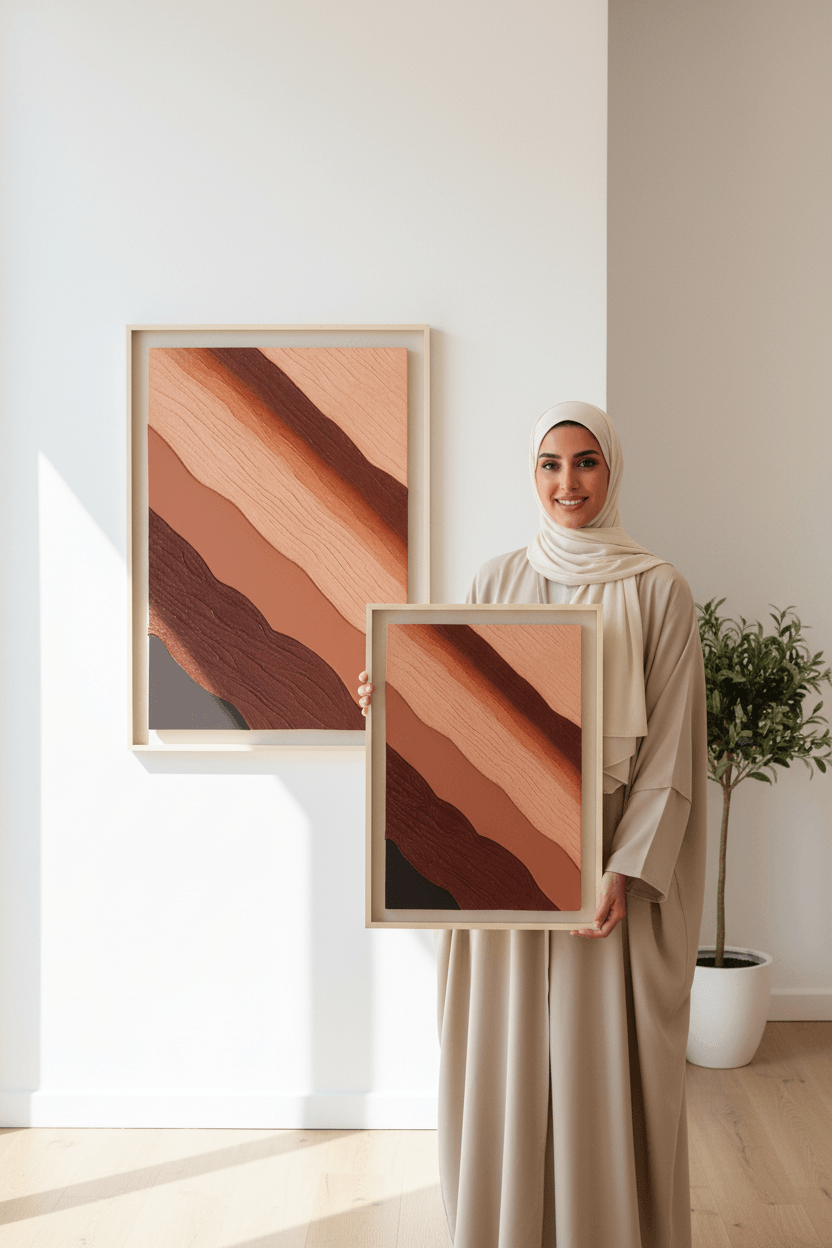 Luxury wall art UAE inspired by ancient Mohenjo-daro settlement patterns
