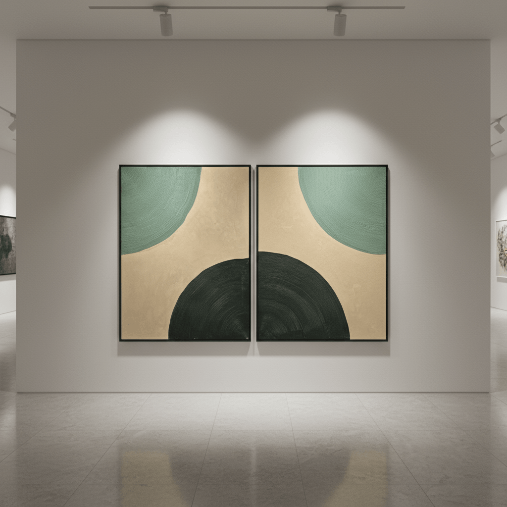 Modern abstract wall art set Dubai