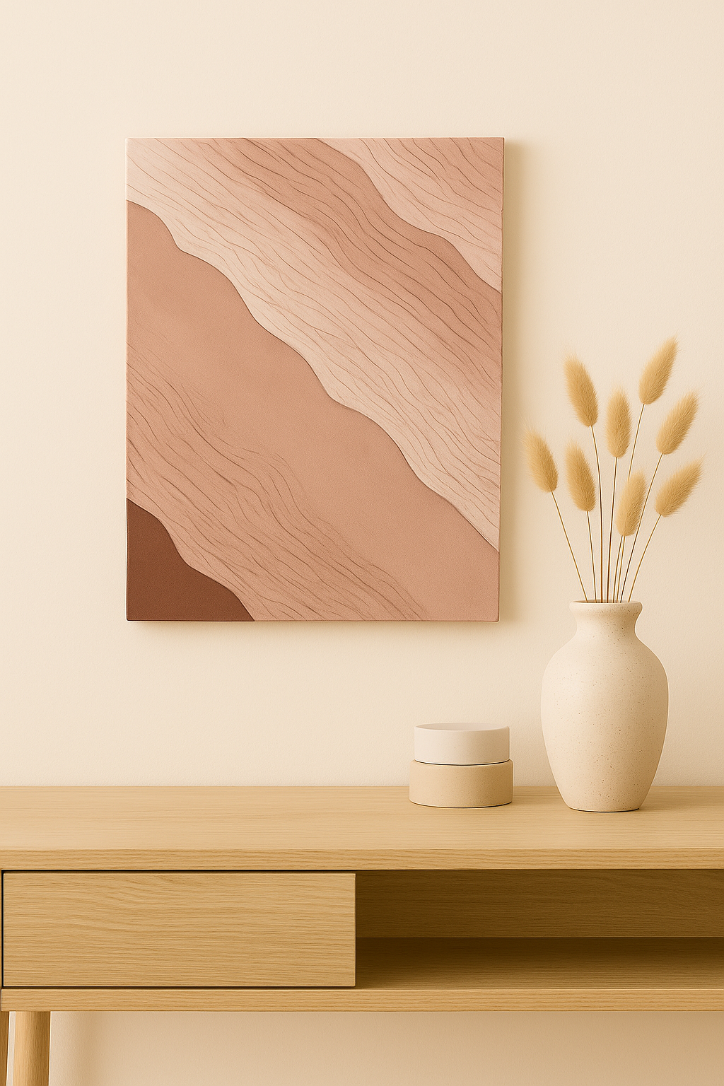 Modern blush tone coastal wall decor