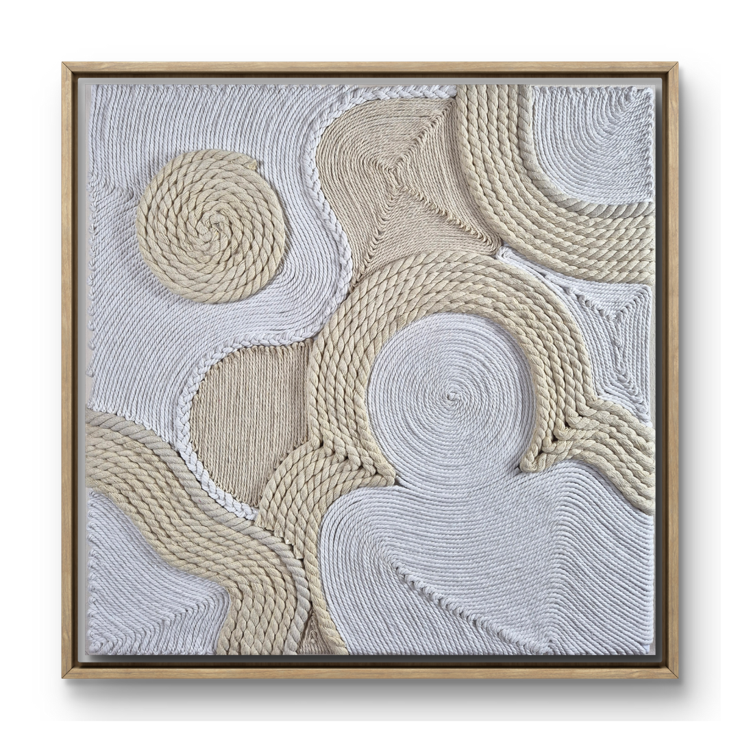 Modern macrame circular artwork Dubai