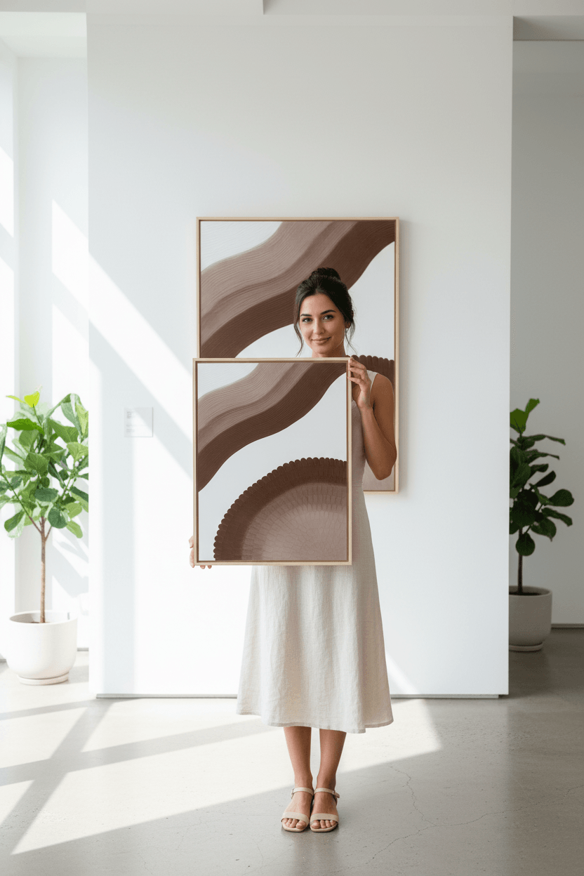 Modern nature-inspired wall sculpture UAE