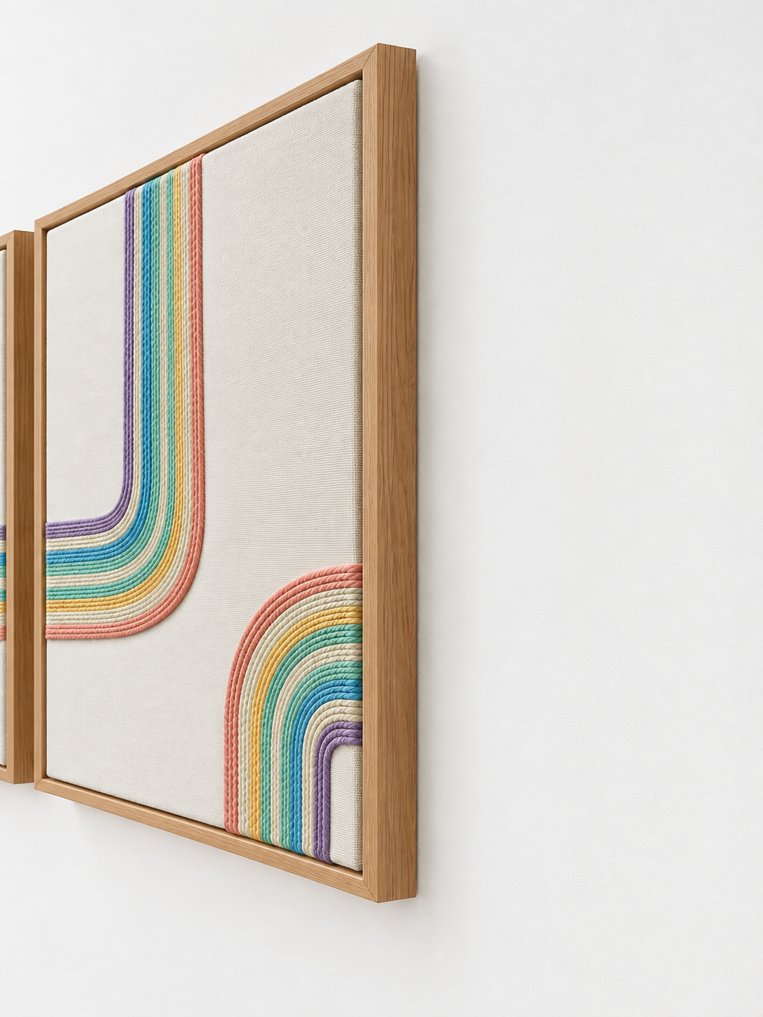 Multicolor rope wall art duo Dubai