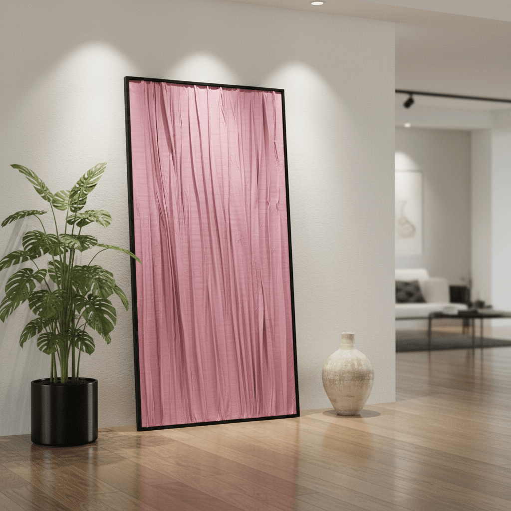 Soft blush textured wall art