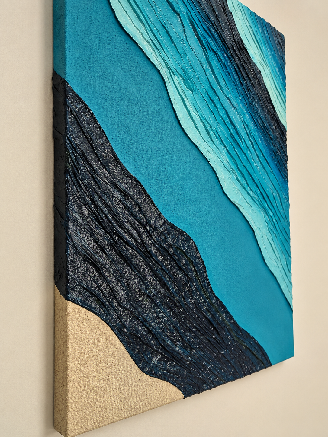 Gushing Rivers Canvas Wall art The Motion and Flow 80×60 cm