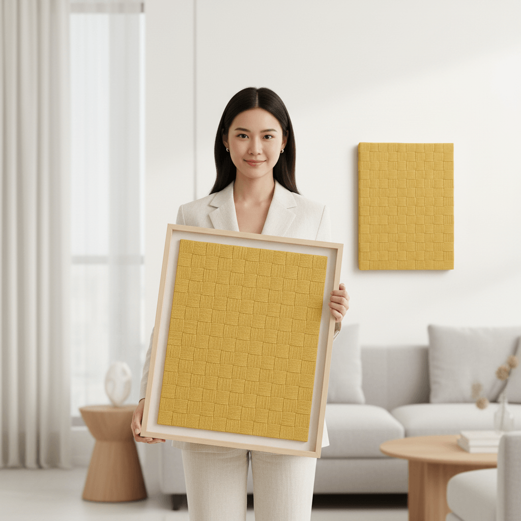 Textured neutral macrame wall art Dubai