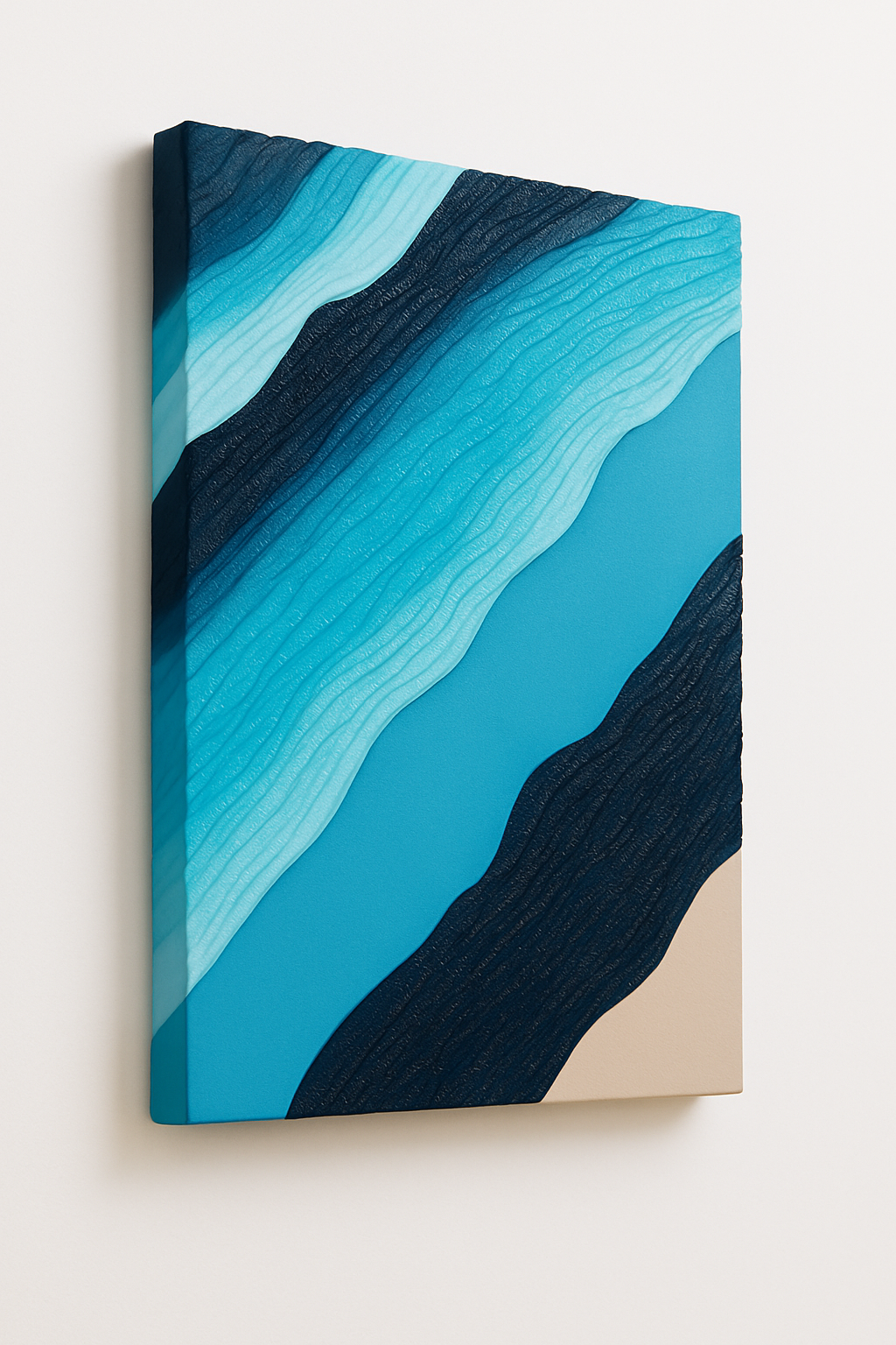 Water inspired abstract canvas UAE