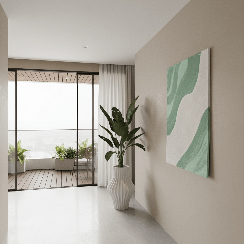 Veins of the Valley – Nature Inspired Modern Canvas Art UAE 100 × 76 cm