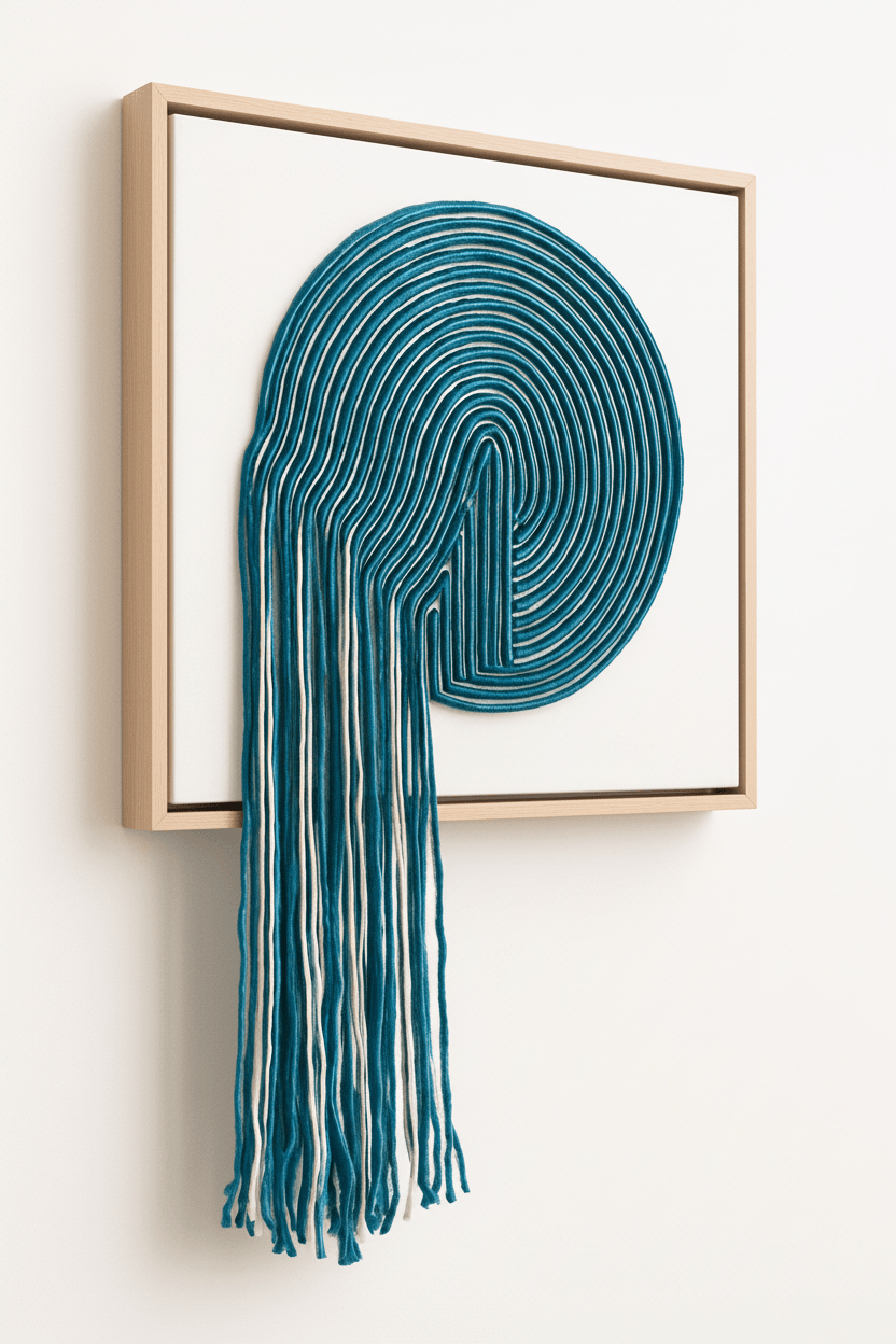 Contemporary macrame texture art
