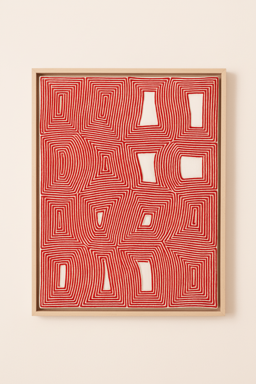 Contemporary macrame texture art