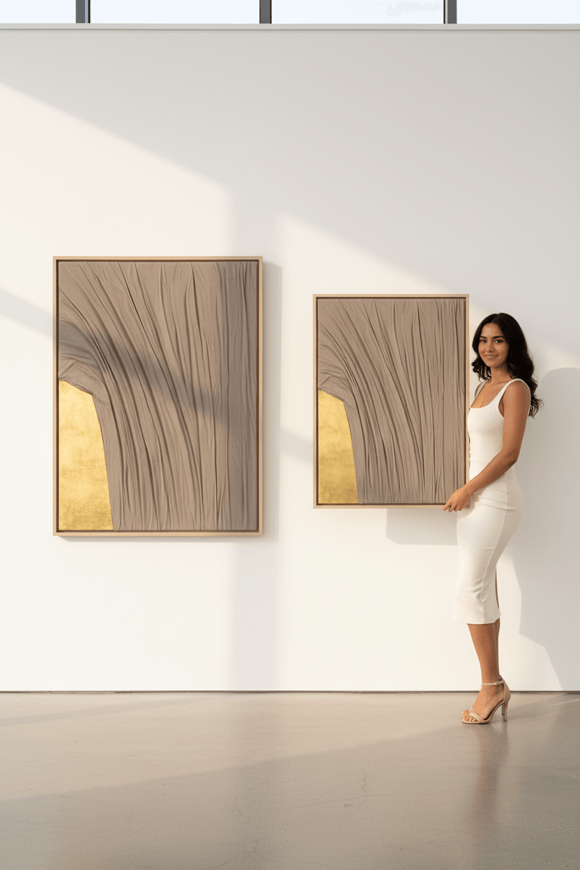 Gilded Drapery 100 × 76 cm