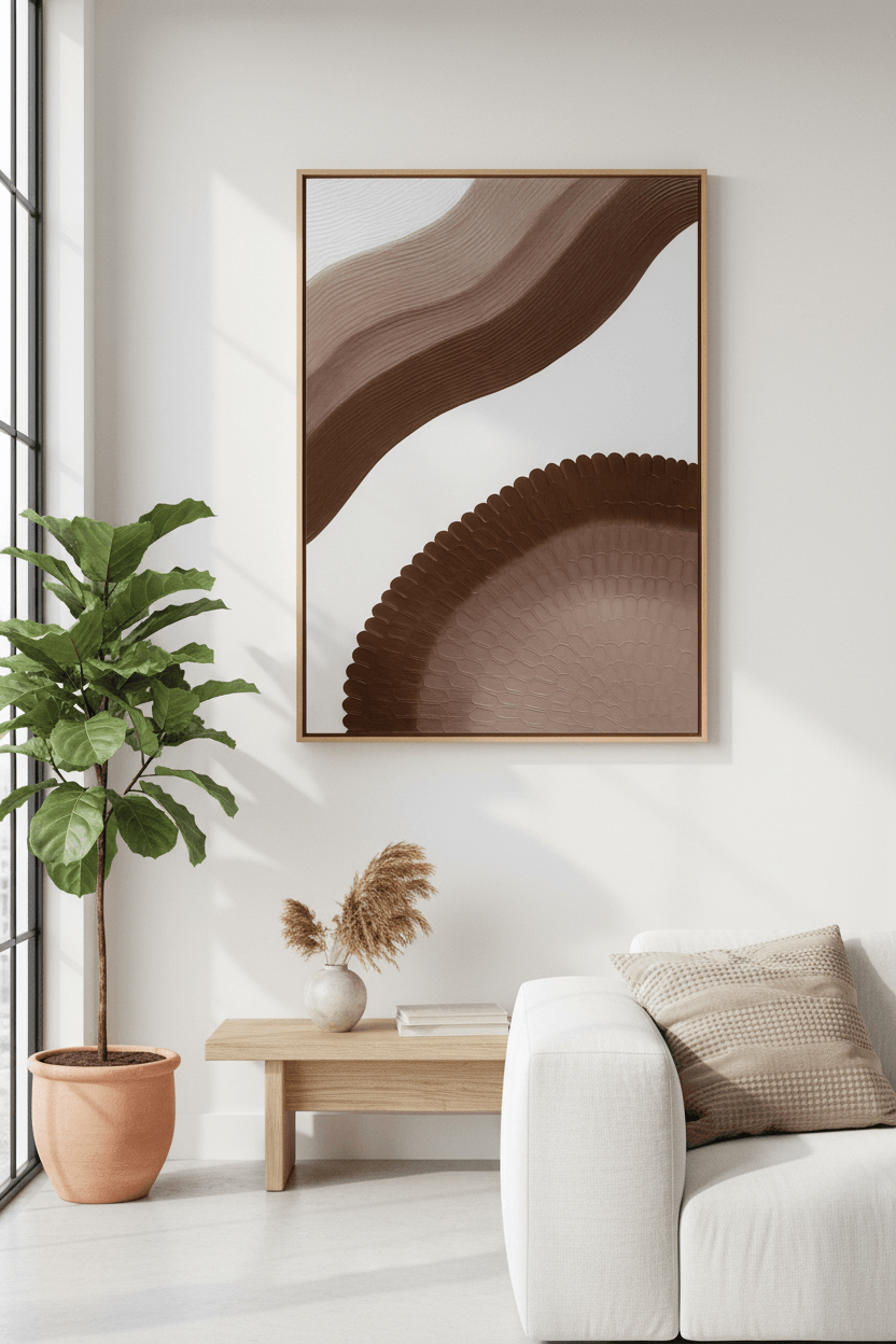 Handcrafted textured wall art
