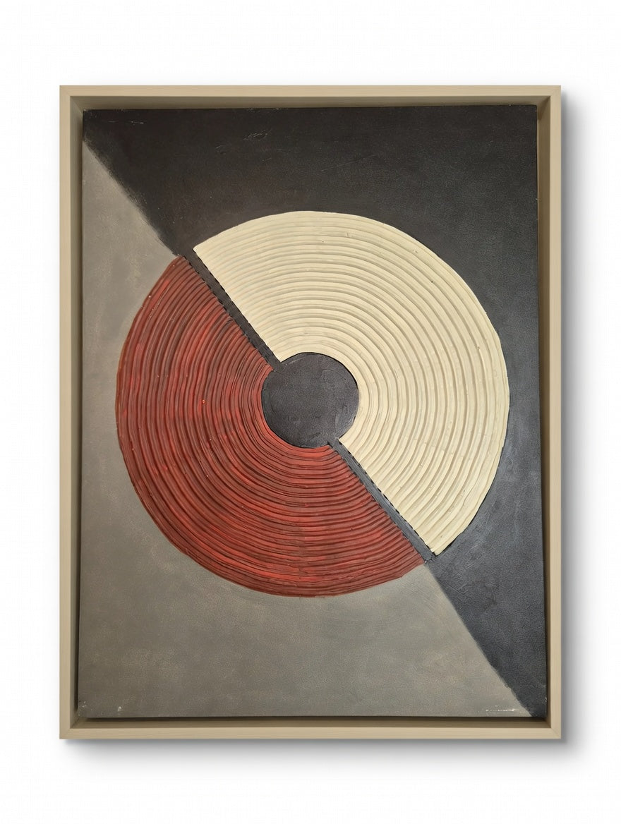 Earthbound Harmony – Modern Geometric Handcrafted Wall Art 100 × 76 cm