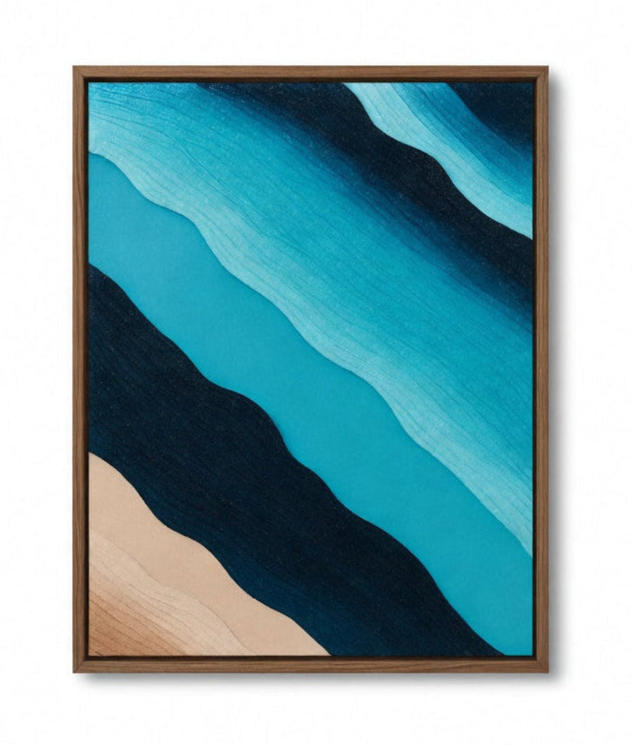 Gushing Rivers Canvas Wall art The Motion and Flow 80×60 cm