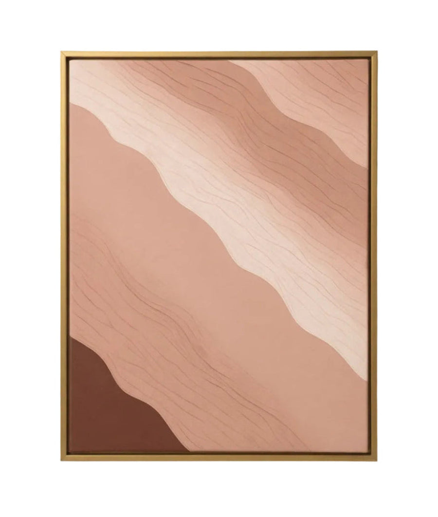 Tidal Blush Handcrafted Ocean-Inspired Wall Art Dubai  80 × 60 cm