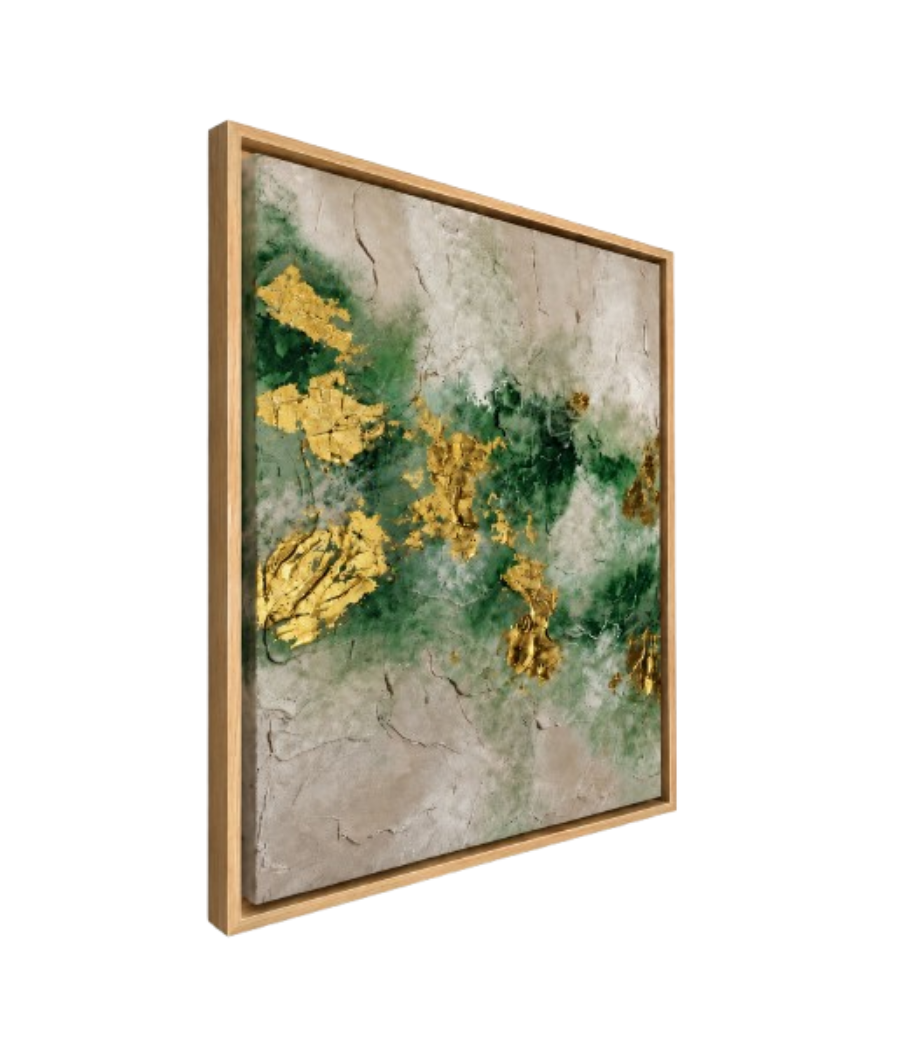 Gilded Earth – Luxury Abstract Wall Art for Home Interiors 100 × 76 cm