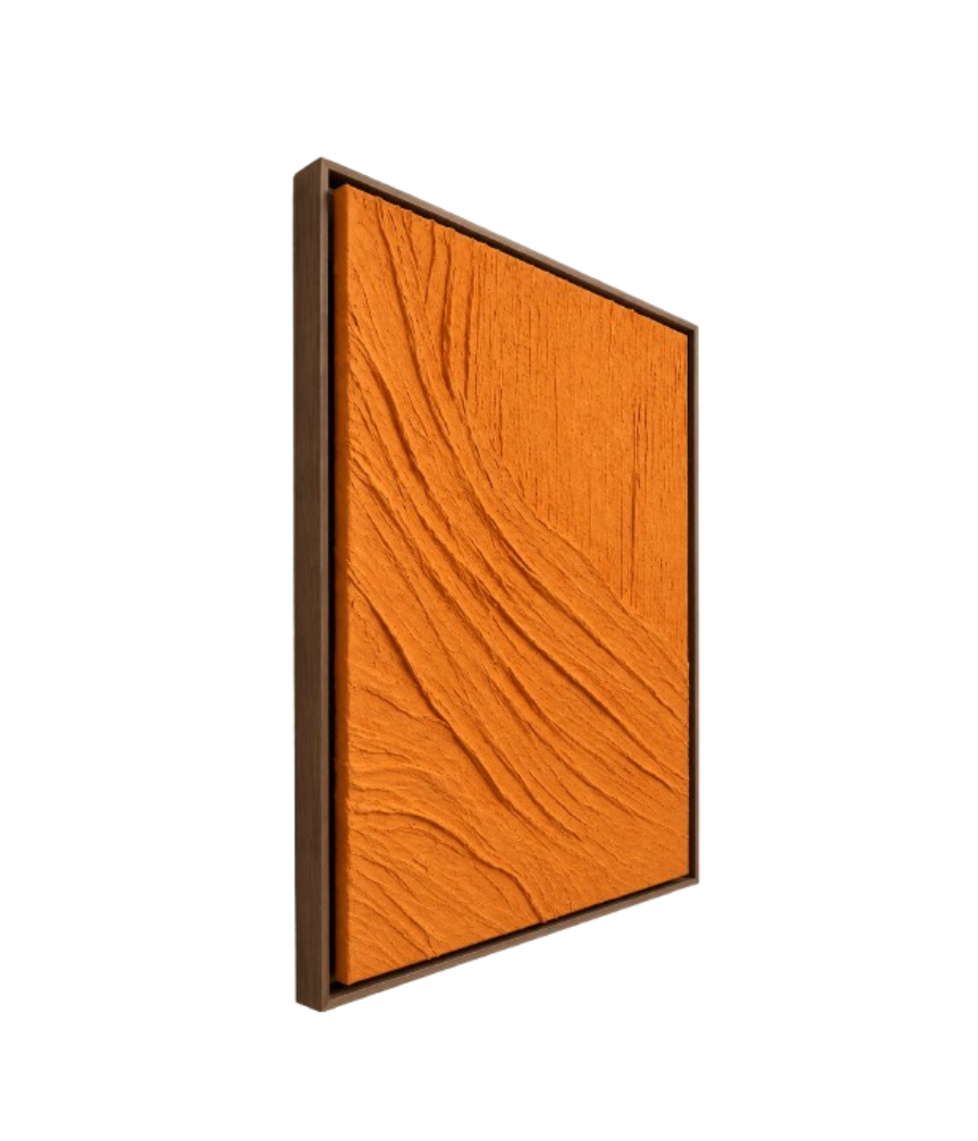 Crumpled Pumpkin – Handcrafted Textured Macramé Wall Art | 80 × 60 cm