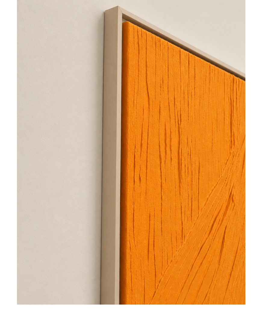 Crumpled Pumpkin – Handcrafted Textured Macramé Wall Art | 80 × 60 cm