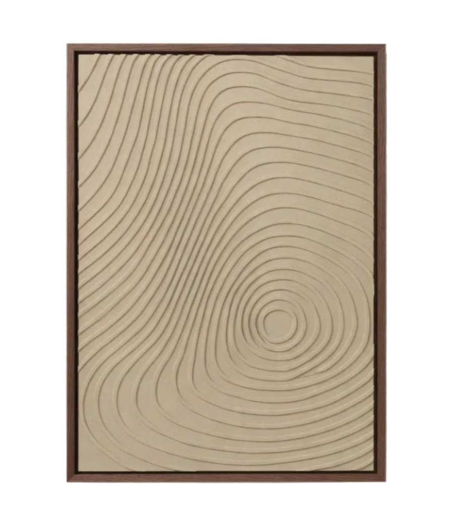The Beige Orbit Contours | Minimal Textured Wall Art Dubai 80 × 60 cm