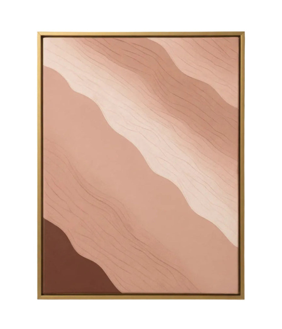 Tidal Blush Handcrafted Ocean-Inspired Wall Art Dubai  80 × 60 cm