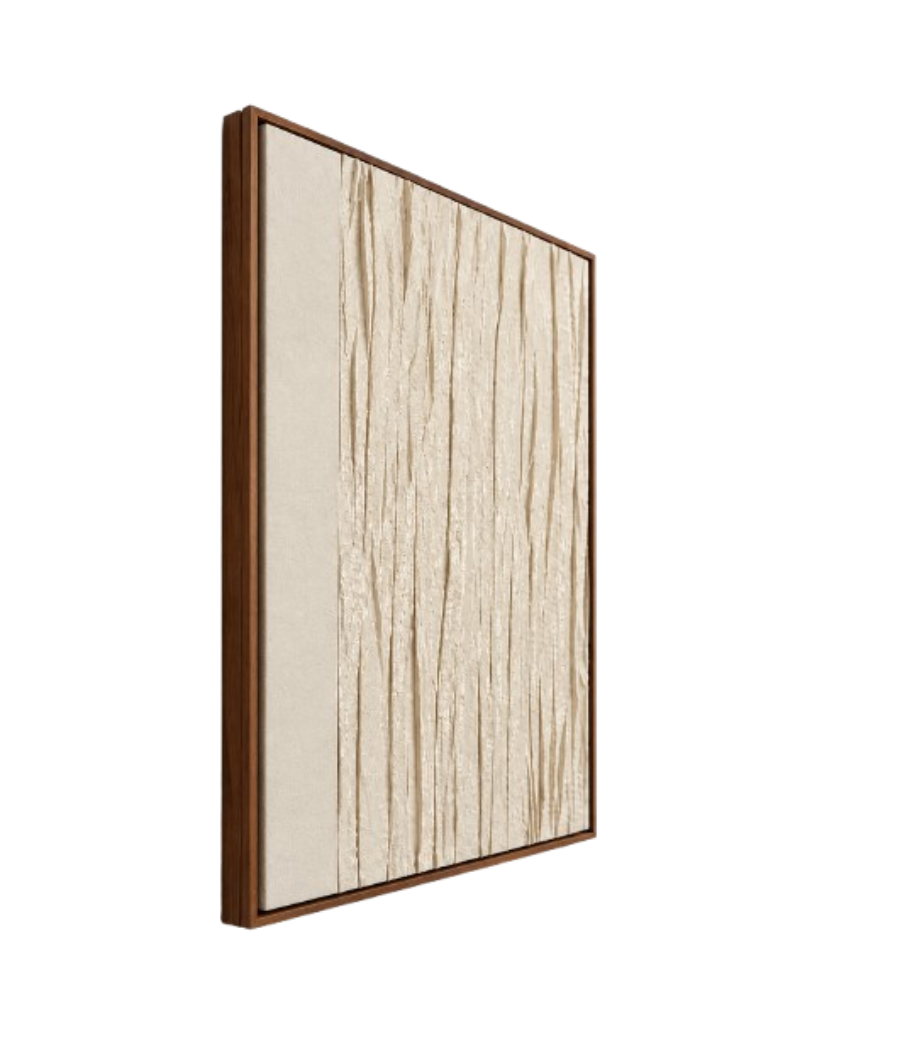 Crimped Bedsheets Luxury Textured Wall Art | 80 × 60 cm